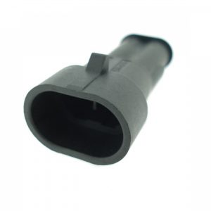 Alojamento selado porta terminal macho 02 vias